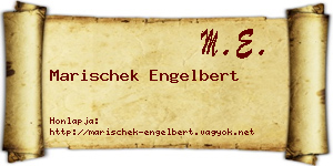 Marischek Engelbert névjegykártya